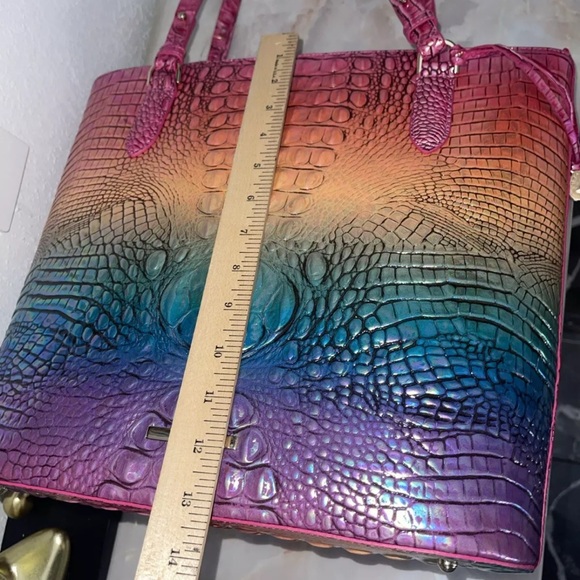 Brahmin Ombre Melbourne Collection Ezra Horizon Extra Large Tote Bag - Picture 10 of 12